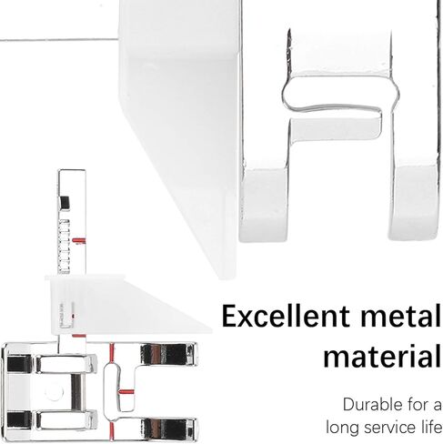 Adjustable Guide Presser Foot for Sewing Machines – Universal Metal Quilting Foot with 1/4 Inch & 1/3 Inch Seam Allowance Guides, Compatible with Household Sewing Machines in Kuwait