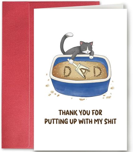 SuperShunhu Hilarious Father's Day Card for Cat Dad, Witty Birthday Gifts for Cat Lover, Happy Fathers Day Gift from Cat in Saudi Arabia