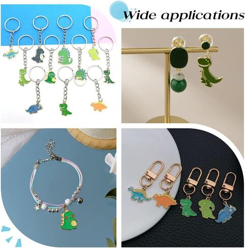 36Pcs 18 Styles Cute Enamel Dinosaur Charms Alloy Gold Plated Cartoon Dinosaur Charms Animal Dangle Pendants Dinosaurs Charm Pendnant Jewelry Making Accessories Bulk for DIY Crafts Making in Saudi Arabia