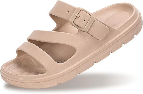 PIMIO Arch Support Sandals for Women Slip On Recovery Slides for Plantar Fasciitis Relief, Non-Slip Lightweight Slippers With Thick Cushion For Waking Foot Pain & All-Day Comfort in Saudi Arabia