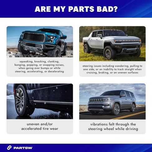 PartsW - قطعتان من وصلات نهاية قضيب التثبيت الأمامي، طقم تعليق لسيارة Hyundai Tucson 2005-2009 Kia Sportage 2005-2010 / K80510 in Kuwait