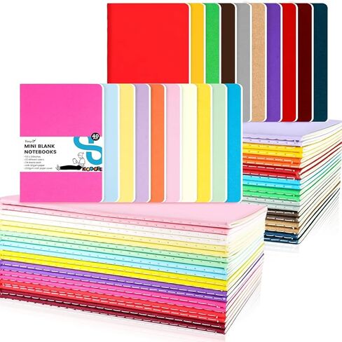 Koogel 32 Pads Mini Blank Notebooks, Small Pocket Notepads 3.5 x 5.5 Inch Memo Notepad Journals for Traveler Kids Students School Office Supplies in Saudi Arabia