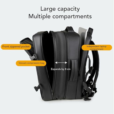 FOSA Vacuum Seal Backpack 55L Vacuum Backpack Travel with Pump, Exapandable Air Compression Backpacks, with Lock, Water Resistant, Vacuum Pump Included in Kuwait