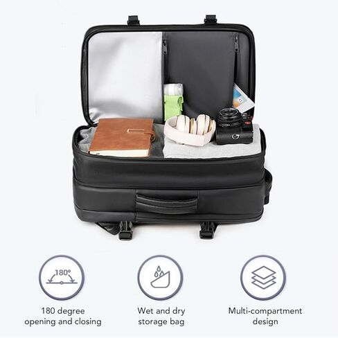 FOSA Vacuum Seal Backpack 55L Vacuum Backpack Travel with Pump, Exapandable Air Compression Backpacks, with Lock, Water Resistant, Vacuum Pump Included in Kuwait