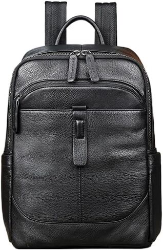 Men's Vintage Genuine Leather Backpack Water-resistant Laptop Sling Bag for Travel Business (Coffee) in Saudi Arabia