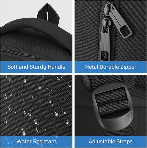 BIKROD Travel Laptop Backpack for Men and Women, Black School Backpacks for Teen Boys and Girls, Water Resistant Back Pack, Business Sturdy Computer Bag in Saudi Arabia