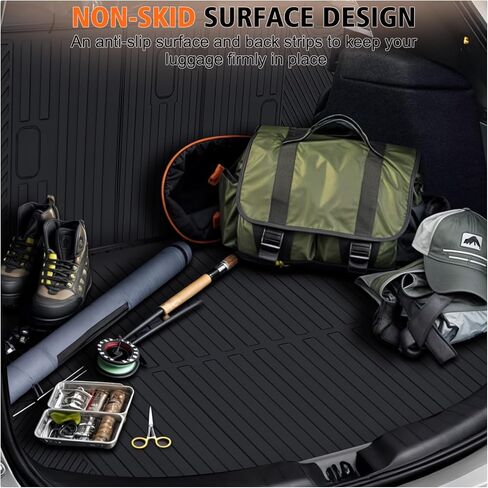 All Weather Floor Mats Cargo Liner with Backrest Mat for Mazda CX-5 2017-2025, TPE Rubber Liners Full Set wih Door Sill Protectors Automotive Mats for Mazda CX5 2025 Accessories in Saudi Arabia