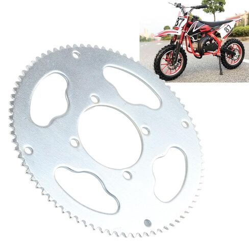 POCREATION 25H 80T Rear Sprocket, 54mm Bore 80 Tooth Steel Sprocket, Chain Sprocket for 47cc 49cc Mini Dirt Bike ATV Quad Pocket Bike Go Kart in Kuwait