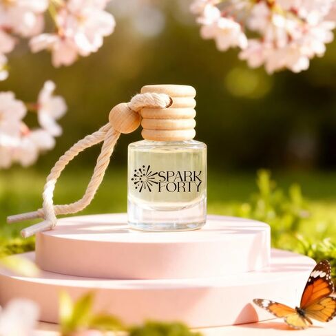 Spring Car Perfume Car Air Freshener 30-Day Luxury Hanging Diffuser Essential Oil Perfume Gift for Men & Women, Amber Musk & Floral Long-Lasting Vehicle Scent New Car in Saudi Arabia