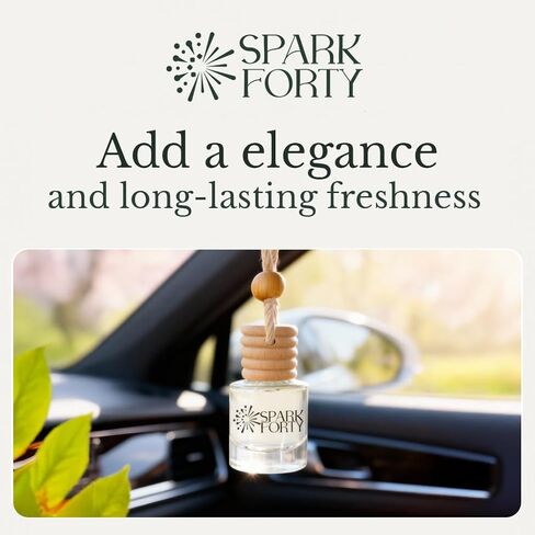 Spring Car Perfume Car Air Freshener 30-Day Luxury Hanging Diffuser Essential Oil Perfume Gift for Men & Women, Amber Musk & Floral Long-Lasting Vehicle Scent New Car in Saudi Arabia