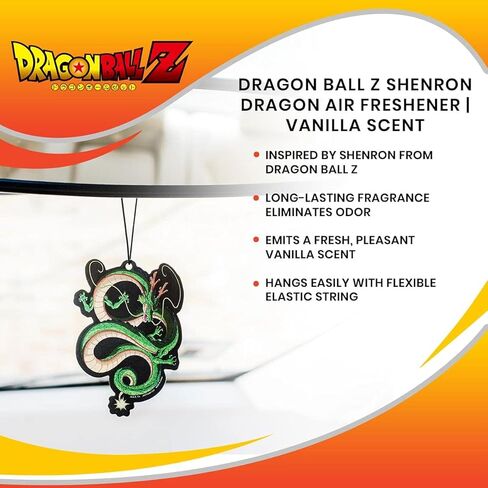 Dragon Ball Z Shenron Dragon Air Freshener, Vanilla Scent | Odor Eliminator For House, Car, Office | Clean Room Fresheners, Long-Lasting Fragrances | Novelty Anime Gifts in Kuwait