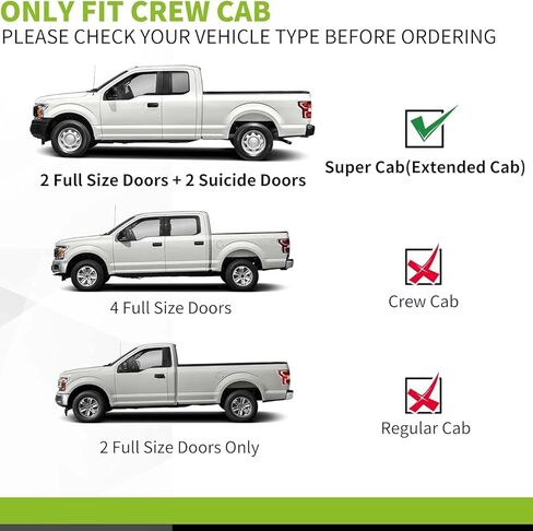 لوحات تشغيل AUTOSAVER88 متوافقة مع 2015-2026 Ford F-150 SuperCab، 2017-2026 Ford F250 F350 F450 F550 SuperCab 6 بوصات من الألومنيوم بخطوات جانبية Nerf in Kuwait
