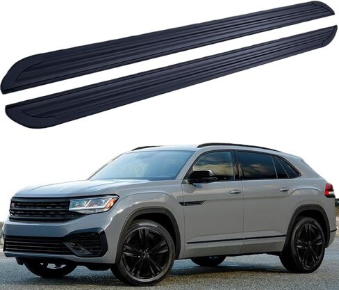 Running Boards Compatible with VW Atlas Cross Sport 2020-2026 Side Steps Nerf Bar 2Pcs Pedal Board&Brackets,All Black Strip in Saudi Arabia