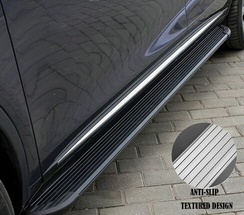 Running Boards Compatible with VW Atlas Cross Sport 2020-2026 Side Steps Nerf Bar 2Pcs Pedal Board&Brackets,All Black Strip in Saudi Arabia