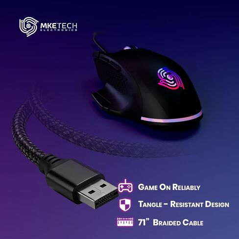 Wicked Widow (MKE 815) Wired Heavyweight Gaming Mouse with RGB Lighting and Claw Grip Shape, Black in Saudi Arabia