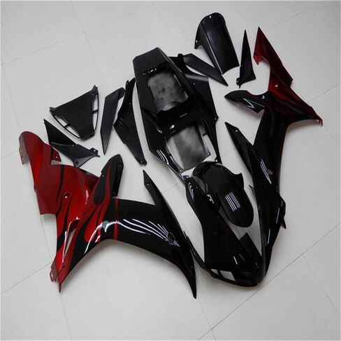 أحمر أسود حقن هدية تناسب ياماها 2002 2003 YZF R1 R1000 YZF-R1 جديد رسمت عدة ABS البلاستيك دراجة نارية هيكل السيارة ما بعد البيع in Kuwait