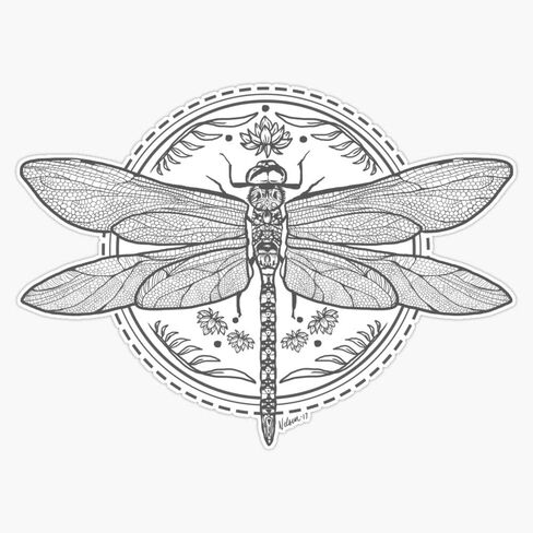 Dragonfly Sticker Vinyl Bumper Sticker Decal Waterproof 5 inches EVAN-YOGA-STICKERS-338 in Saudi Arabia