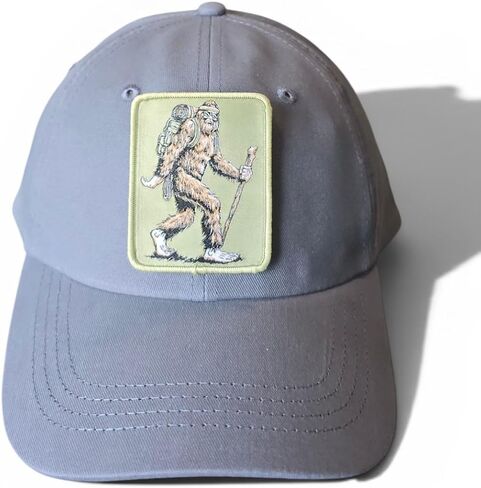 PNW Apparel Sasquatch Patch Baseball Cap, Cotton Twill, Khaki and Forest Green, Adjustable, Outdoor Adventure Style in Saudi Arabia