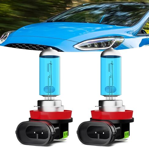 المصابيح الأمامية مناسبة لمصابيح الهالوجين الأمامية Ford Fiesta 2014-2019، H1 High Beams + H11/H8/H9 Low Beams أضواء أمامية ساطعة، التوصيل والتشغيل، حزمة من 4 in Kuwait