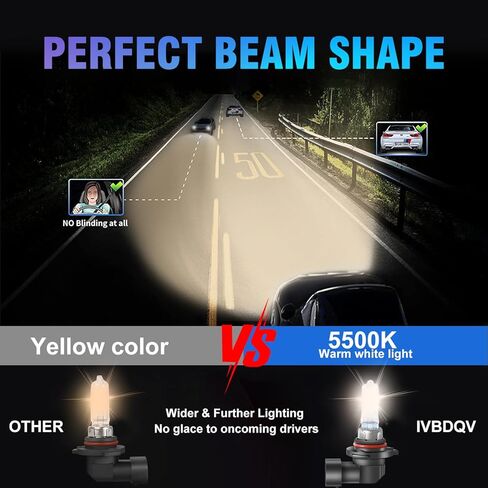 Upgraded Halogen Headlight Bulbs 2013-2016 for Mazda CX5 Headlight Bulbs 9005 High Beam and H11 Low Beam, Performance 5500K White 300% Brightness 4PCS in Saudi Arabia