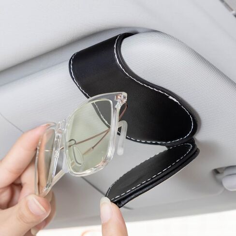 حامل نظارة شمسية للسيارة، حامل نظارات يناسب سلسلة Mercedes Benz CESM CLK GLK GL AB AMG GLS GLE AMG، حامل شماعة للنظارات الشمسية لواقي الشمس للسيارة، إكسسوارات داخلية، أسود in Kuwait