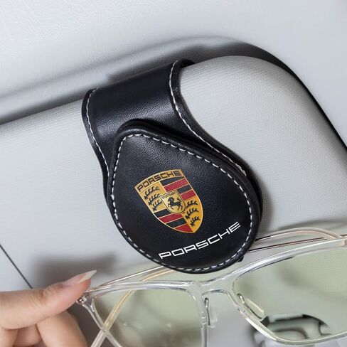 حامل نظارة شمسية للسيارة، حامل نظارات يناسب سلسلة Mercedes Benz CESM CLK GLK GL AB AMG GLS GLE AMG، حامل شماعة للنظارات الشمسية لواقي الشمس للسيارة، إكسسوارات داخلية، أسود in Kuwait