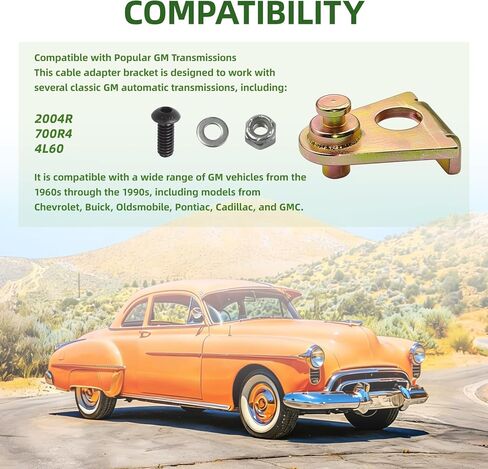 محول كابل نقل 8026 مطور متوافق مع مكربنات Edelbrock، يناسب ناقل الحركة الأوتوماتيكي بنمط التلفزيون 2004R 700R4 4L60، طقم دعامة فولاذية مطلية بالزنك in Kuwait