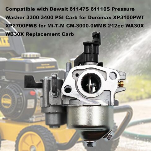 Huayi OEM المكربن ​​متوافق مع غسالة الضغط De-walt 61147S 61110S 3300 3400 PSI Carb for Duromax XP3100PWT XP2700PWS لـ Mi-T-M CM-3000-0MMB 212cc WA30X WB30X استبدال الكربوهيدرات in Kuwait