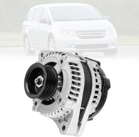 مولد 12 فولت 130 أمبير، مناسب 2011-2013 Honda Odyssey، مناسب 2012-2015 بايلوت، مناسب 2012-2014 Ridgeline 3.5L V6، بكرة 6 أخدود، يستبدل OE # 31100-RV0-A01، 104210-1240، 11573 in Kuwait
