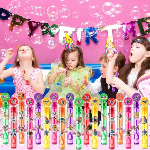 Cheetah Party Favors for Kids - 24PCS Safari Animal Bubble Wands Wild Animal Theme Birthday Party Supplies Goodie Bag Fillers Classroom Rewards in Saudi Arabia