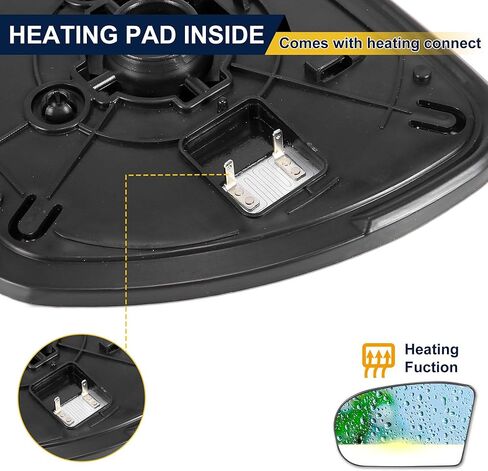 Car Rearview Mirror Glass Replacement with Backing Plate Heated Left Driver Side for Mazda 5 CX-7 for Mazda CX-9 Car Replacement Clear in Saudi Arabia