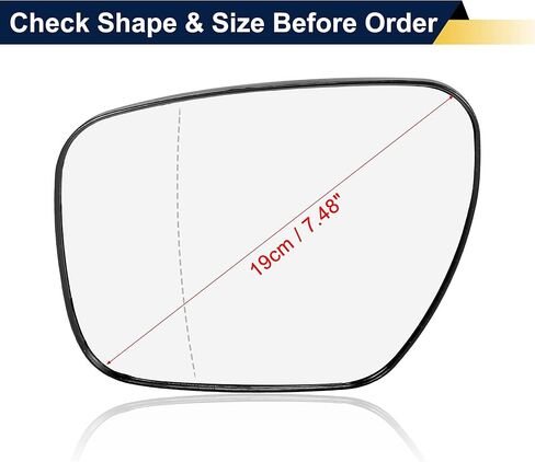 Car Rearview Mirror Glass Replacement with Backing Plate Heated Left Driver Side for Mazda 5 CX-7 for Mazda CX-9 Car Replacement Clear in Saudi Arabia