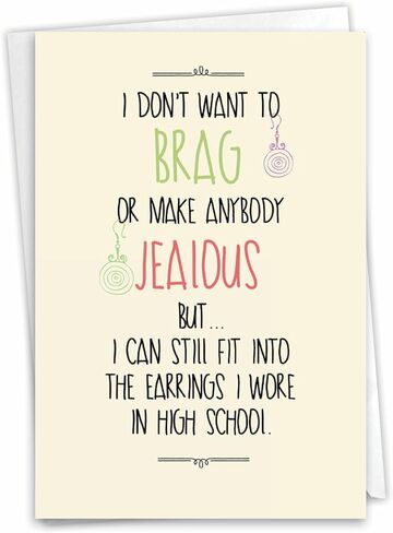 NobleWorks - Funny Happy Birthday Card with Envelope - Colorful Humor Card, Greeting Note - Be A Unicorn C6893BDG in Kuwait
