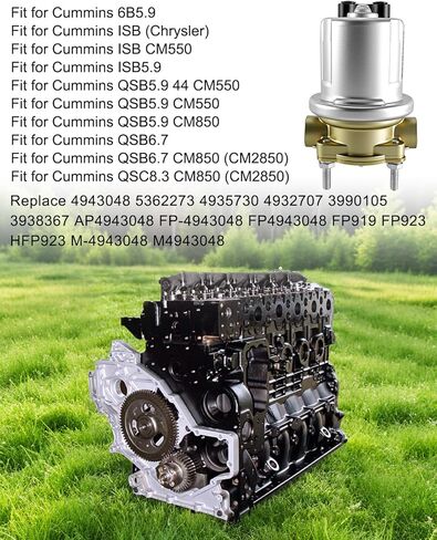 12V Electric Fuel Lift Pump with Wiring Harness Gasket Kit Fit for Cummins 6B5.9 ISB QSB5.9 QSB6.7 CM550 CM850 Diesel Engines Replace 4943048 5362273 HFP923 in Saudi Arabia