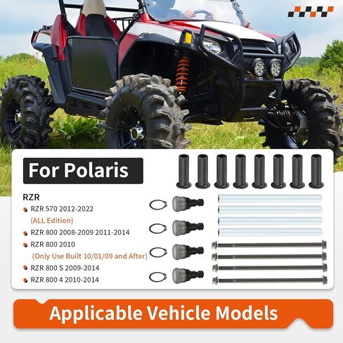 مجموعة وصلات كروية جلبة محورية أمامية للذراع لـ Polaris RZR 570 2012-2022 RZR 800 2008-2014 (RZR 800 2010 تستخدم فقط بنيت 10/01/09 وبعد) 5137104 in Kuwait