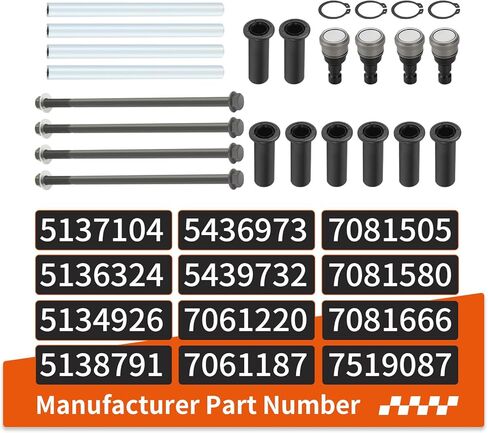 مجموعة وصلات كروية جلبة محورية أمامية للذراع لـ Polaris RZR 570 2012-2022 RZR 800 2008-2014 (RZR 800 2010 تستخدم فقط بنيت 10/01/09 وبعد) 5137104 in Kuwait