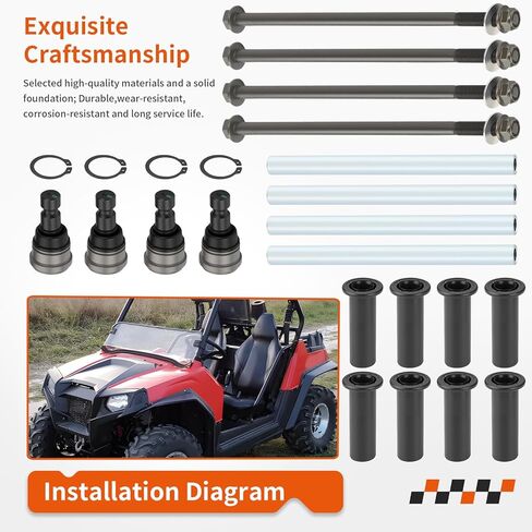 مجموعة وصلات كروية جلبة محورية أمامية للذراع لـ Polaris RZR 570 2012-2022 RZR 800 2008-2014 (RZR 800 2010 تستخدم فقط بنيت 10/01/09 وبعد) 5137104 in Kuwait
