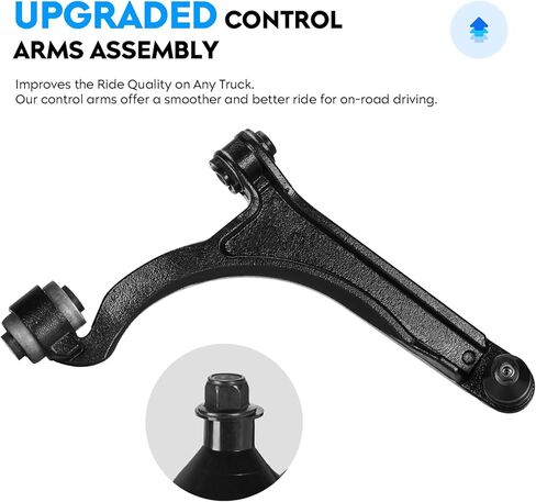 Front Lower Control Arms w/Ball Joints + Sway Bars + Tie Rods for Chrysler Pacifica 2004 2005 2006 2007 2008 Suspension Kit K621361 K621362 ES80646 ES3614 K7258-8pc Set in Kuwait