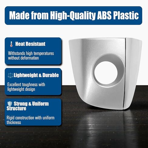 Door Handle Cap for Audi Q5 and A4L 2013 2014 2015 2016, Front Left Chrome Exterior Door Handle Key Hole Cover Lock Cap Replaces 8R0837899 (Platinum) in Saudi Arabia
