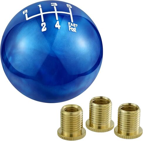 Abfer 6 Speed Shift Knob Upper Left R Gear Shift Knobs Ball Manual Stick Shifting Handle Fit for Car Vehicles (Blue) in Saudi Arabia