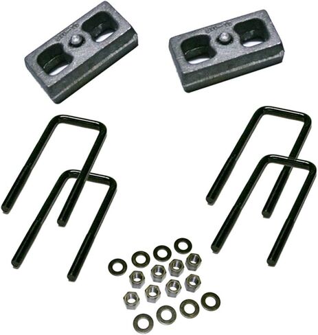 RealTruck SUPERLIFT SUSPENSION 2" Block Kit for Chevy Silverado/GMC Sierra | Rear Lift Blocks, U-Bolts, & Hardware | 3825 | Fits 1999-2010 Chevrolet Silverado/GMC Sierra 1500/2500 4WD in Saudi Arabia