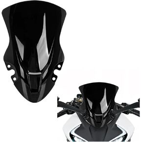 Black Motorcycle Windshield Wind Screen Compatible with CFMOTO 450SS 2024 2025 2026,Perfect Fit,Aerodynamics and Comfort,Direct Installation,CFMOTO 450SS Accessories,CFMOTO 450SS Windshield in Saudi Arabia