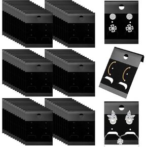 HAPY SHOP 200 PCS Black Velvet Plastic Display Cards Earring Card Holder with Back Hook for Earring Display and Organization in Saudi Arabia