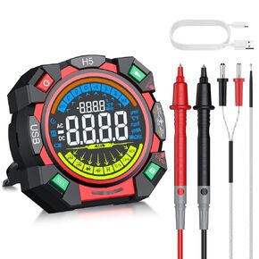 Neoteck 6000 التهم TRMS المتعدد القابلة لإعادة الشحن التلقائي تتراوح فولت متر لجهد التيار المتردد/تيار مستمر واختبار عداد كهربائي الحالي مع شاشة ملونة لNCV ديود استمرارية مقاومة درجة حرارة السعة in Kuwait