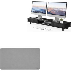 Fenge 42.5in Dual Monitor Stand & 31.5 x 15.7 Desk Pad Mat (Bundle) in Saudi Arabia