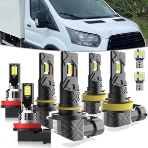 Light Bulbs Fit For Ford Transit 150 250 350 2020-2024,Hi Beam Lo Beam fog light,High Performance lights Bulb Combo,T10 License Plate Light,8-Pack in Kuwait