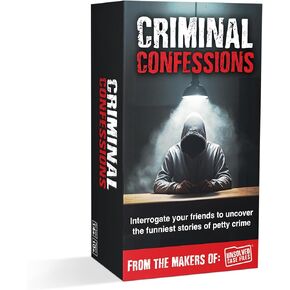 CRIMINAL CONFESSIONS Party Game - The Adult Card Game Where You Interrogate Friends to Uncover Surprising Stories of Petty Crime. Fun for Parties or Game Night - From the Makers of Unsolved Case Files in Saudi Arabia