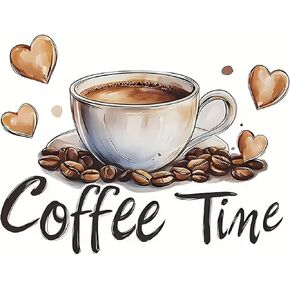 Coffee Time Diamond Art Kits for Adults Beginners,Full Round Drill Love Coffee Cup 5D Diamond Painting Kit for Adults Coffee Time,DIY Easy Crystal Rhinestone Craft for Home Wall Decor 11.8x11.8 inch in Kuwait