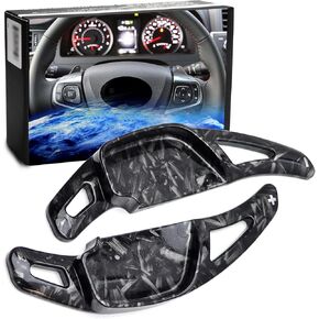 iJDMTOY Forged Caron Fiber Pattern/Style Large Paddle Extensions Compatible with Toyota 2009-2017 Camry (XV50), 2014-2018 Corolla (E170) in Kuwait