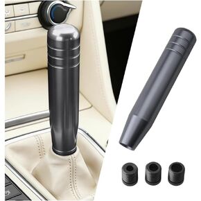 5" Car Shifter Knob, Aluminum Alloy Weighted Vehicle Gearshift Lever Handle with 3 Adapter, Auto Shifter Knob Lever Stick, Universal for Most Manual Automatic Vehicles (Black) in Saudi Arabia